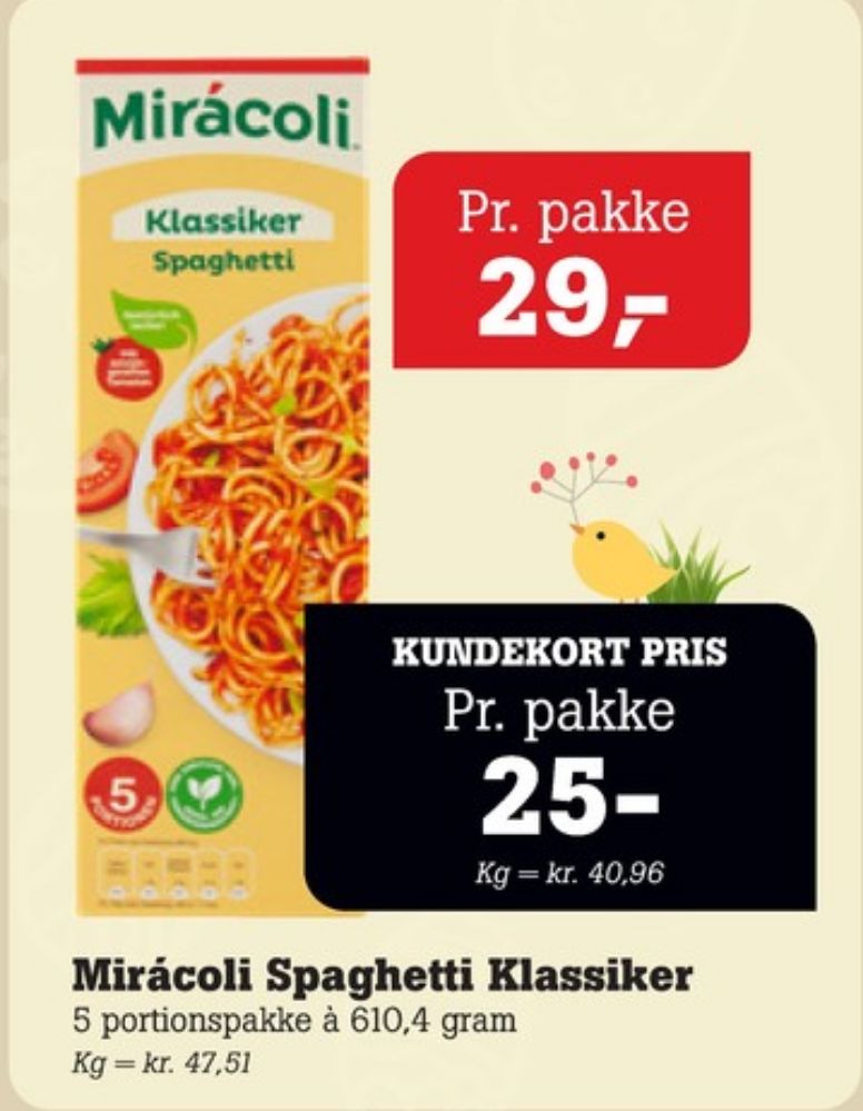 Mirácoli, Spaghetti Klassiker