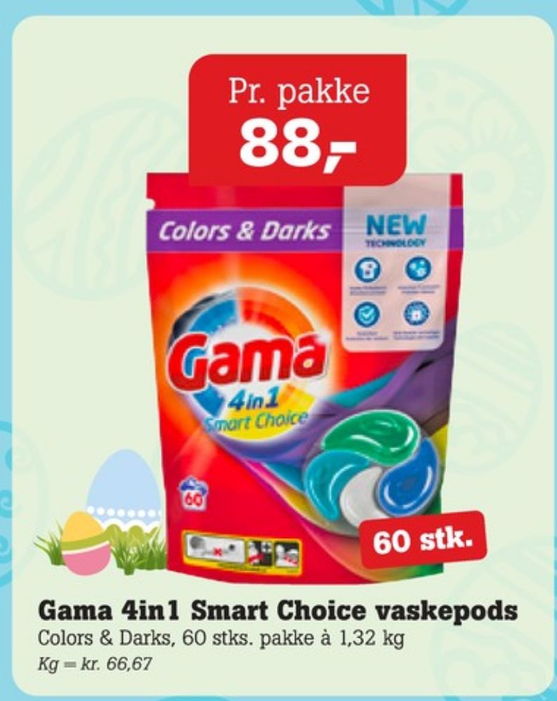 Gama, Vaskemiddel-tabs