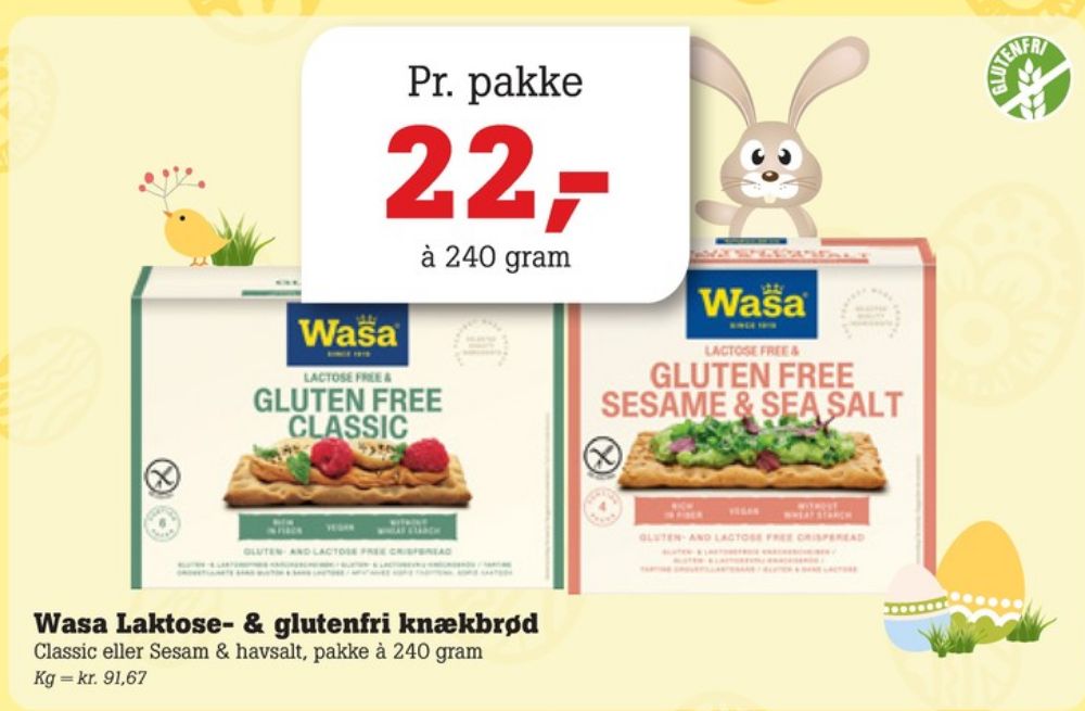 Wasa, Naturell Knækbrød