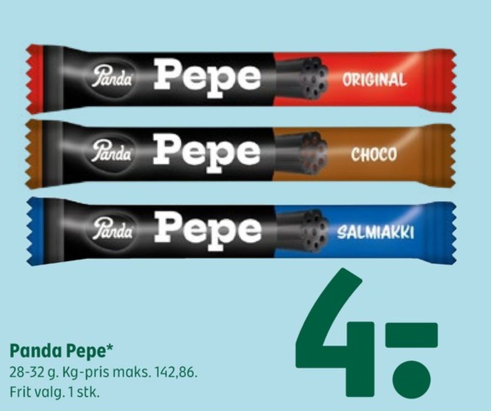 Panda Pepe, Lakridsstænger Salmiak