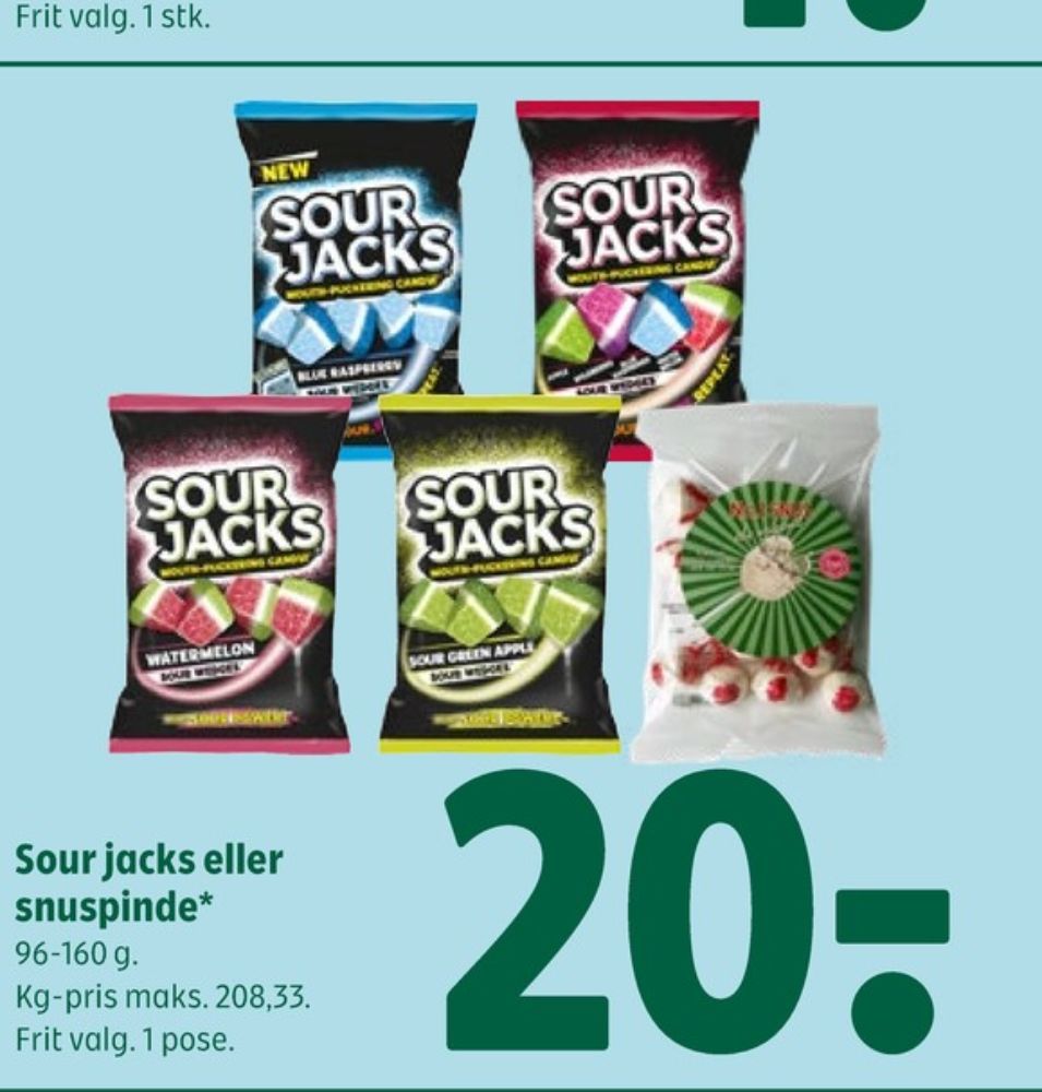 Sour Jacks, Slikpose Blue Raspberry