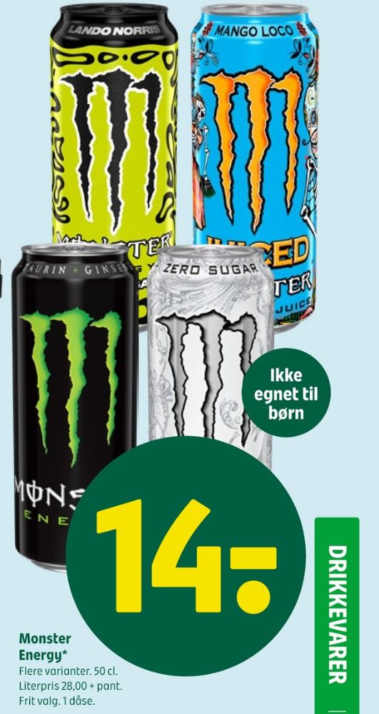 Monster Ultra Energy, Energidrik