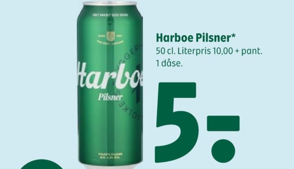 Harboe Pilsner, Øl
