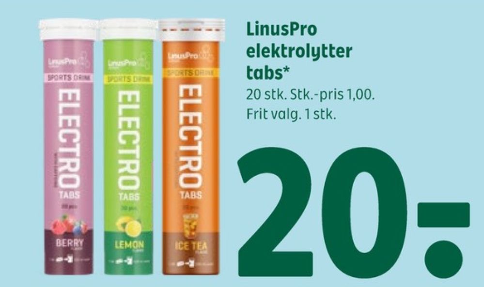 LinusPro, Træningstilskud