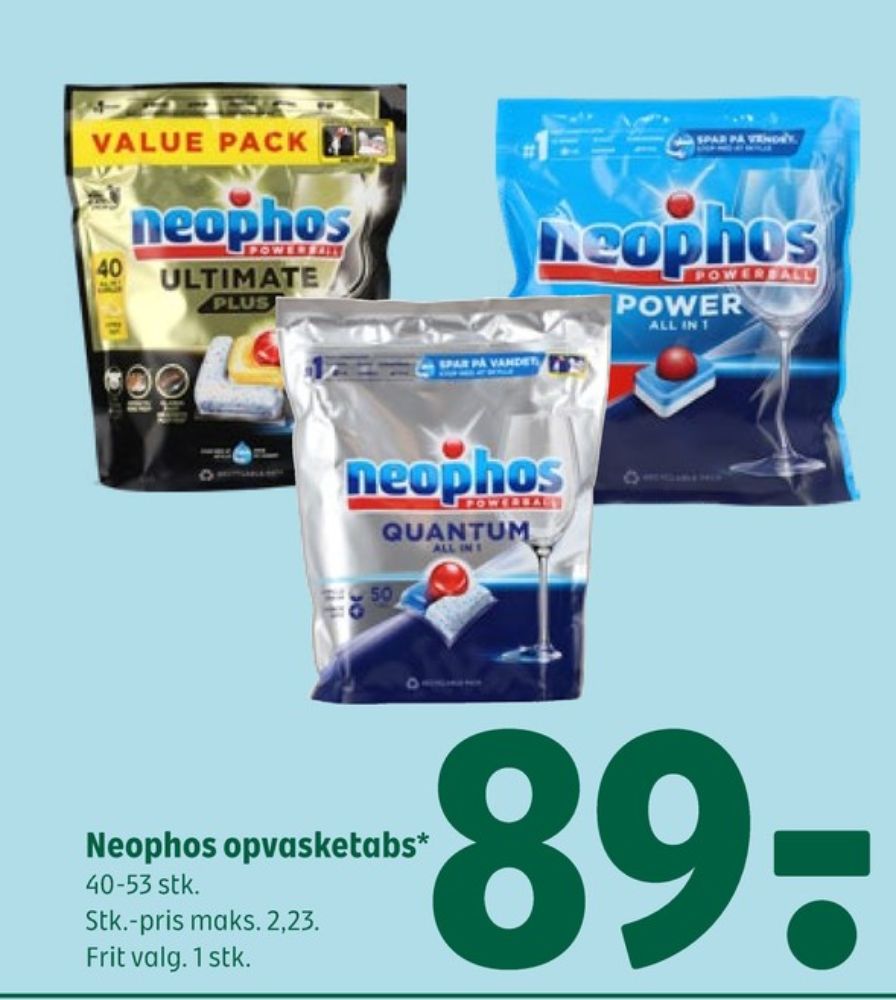 Neophos, Maskinopvask-tabs