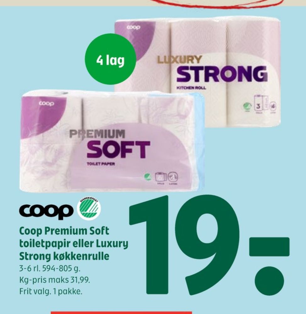 Coop Premium Soft, Toiletpapir
