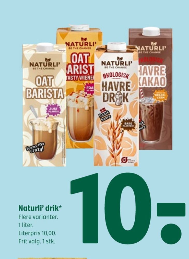 Naturli' Oat Barista, Havredrik