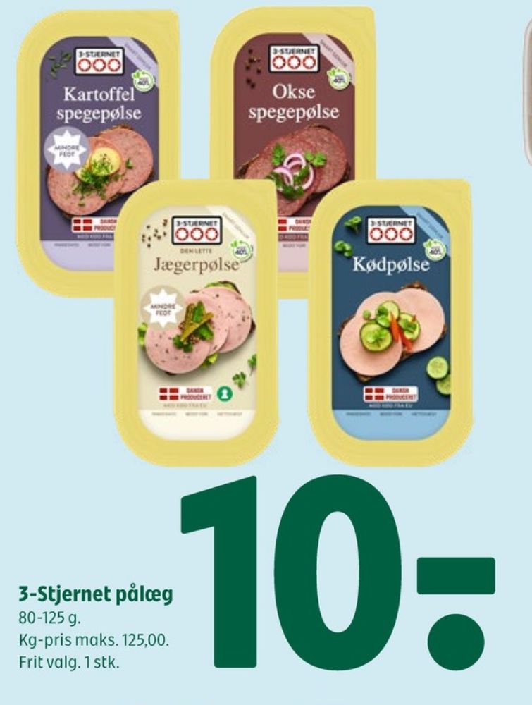 3-stjernet Gul bordpak, Oksespegepølse