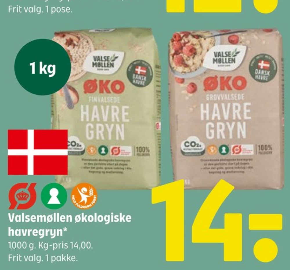 Valsemøllen, Finvalsede Havregryn 