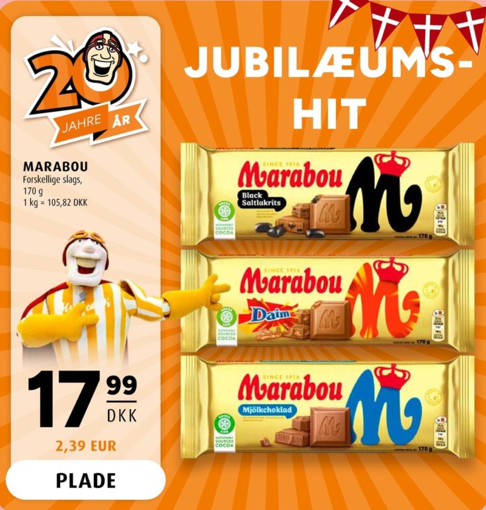 Marabou Daim, Chokoladeplade 