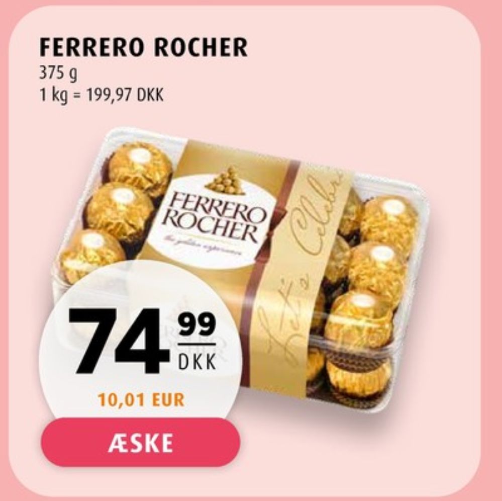 Ferrero Rocher, Dessertchokolade