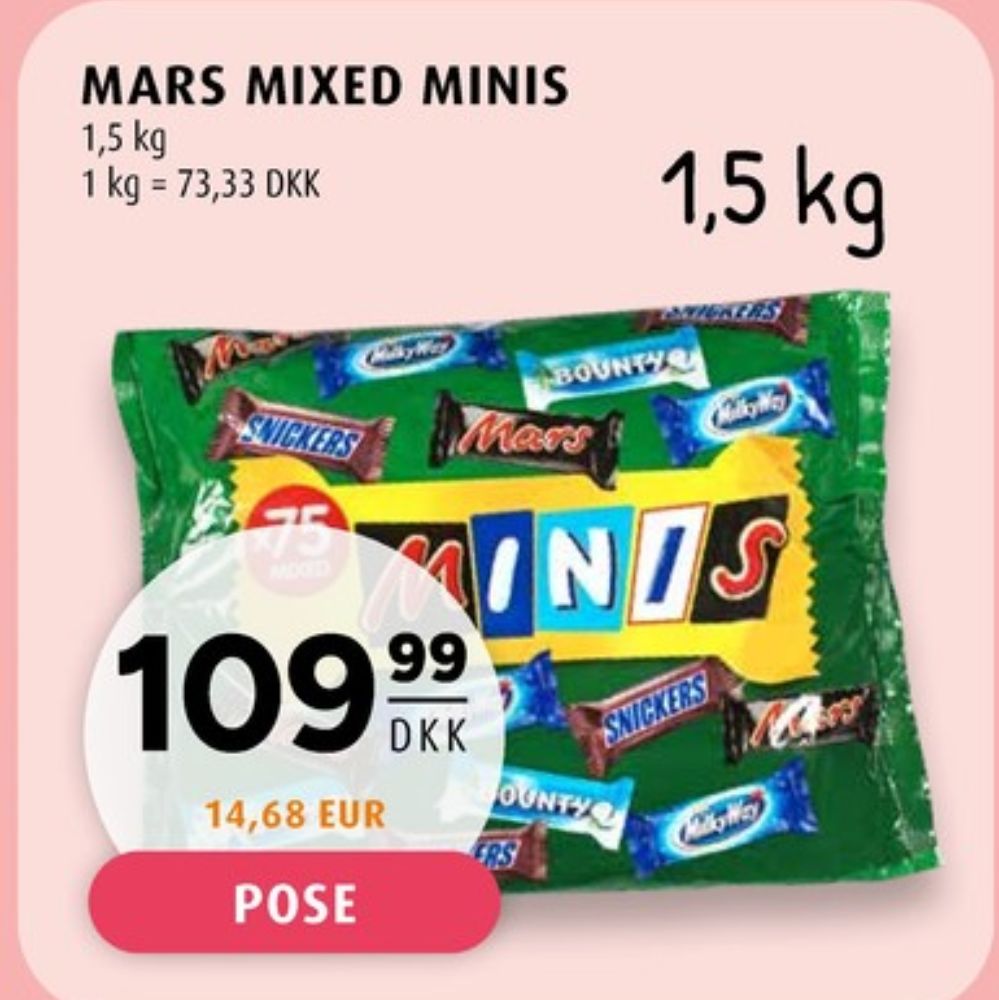 Mars Mixed Minis, Chokoladebar