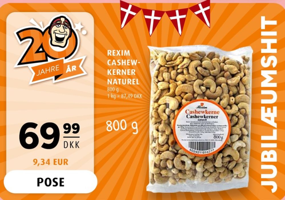 Rexim, Cashewnødder