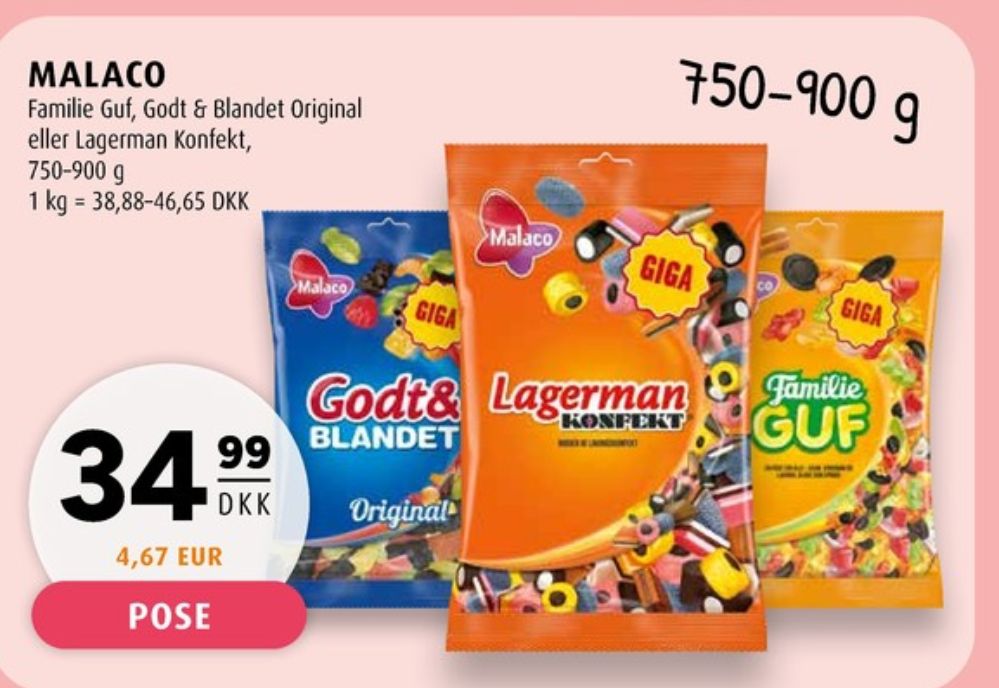 Malaco Godt & Blandet, Slikposer