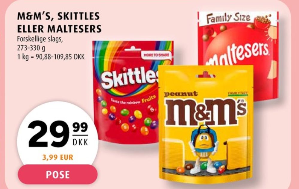 M&Ms, Chokoladepastiller Peanut