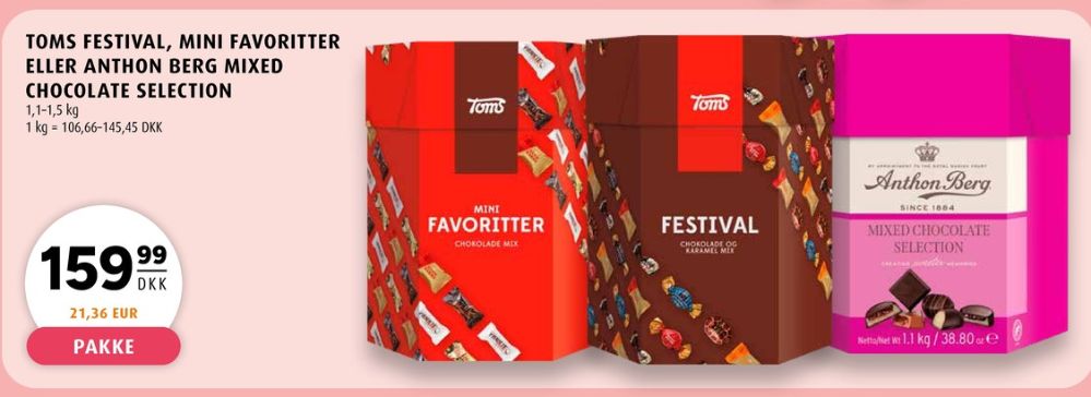 Anthon Berg Mixed Chocolate Selection, Dessertchokolade