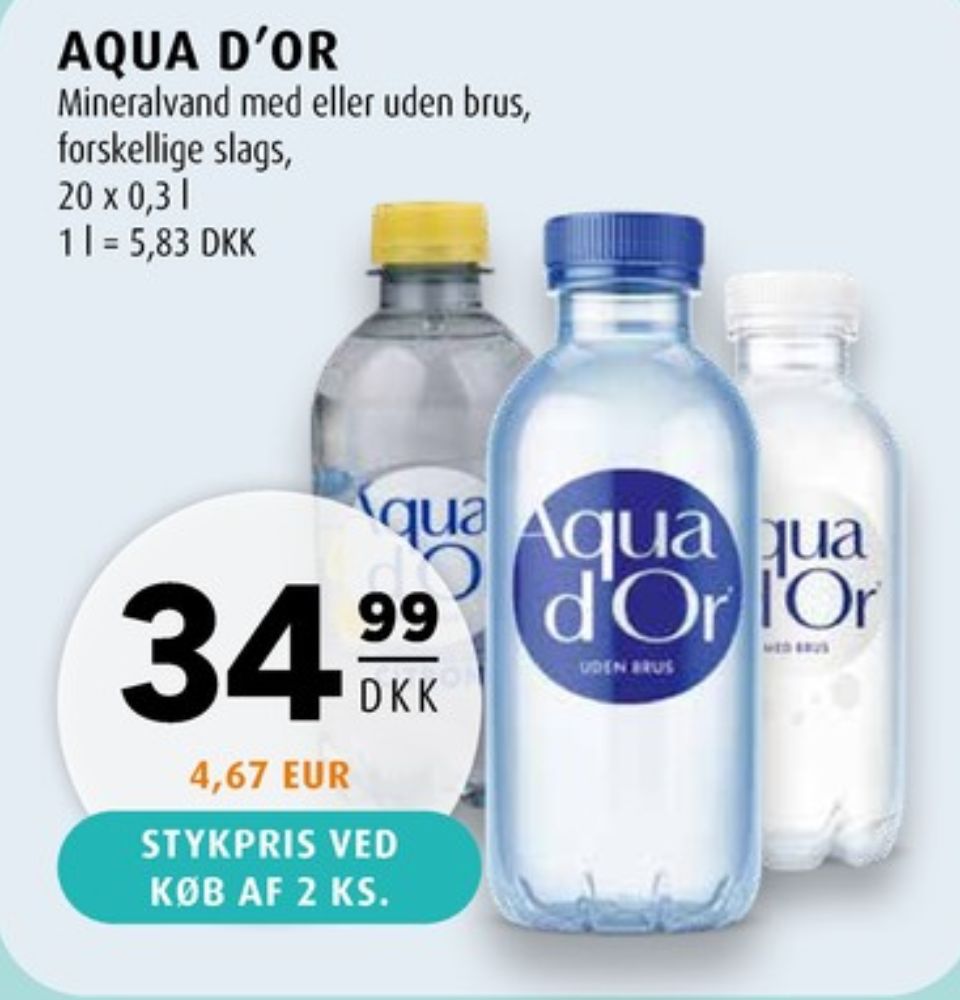 Aqua d'Or, Mineralvand uden brus