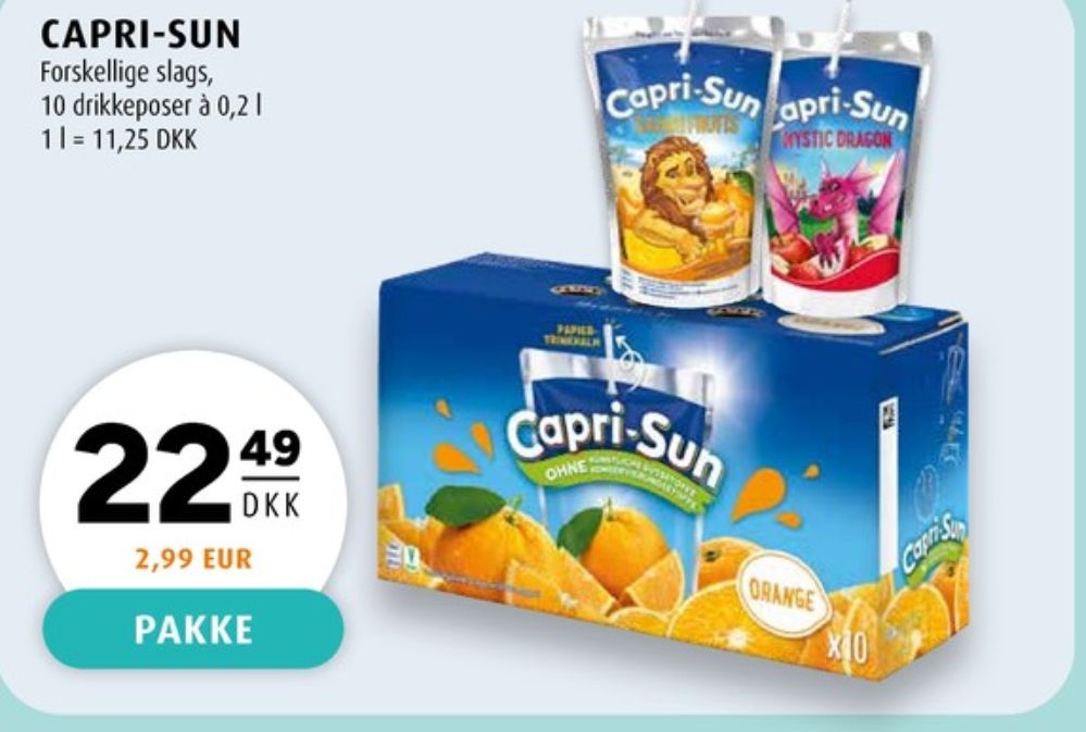 Capri-Sun, Frugtdrik Orange