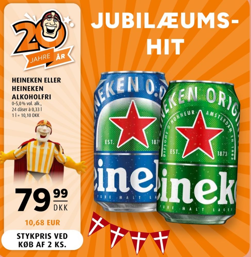 Heineken 0,0, Øl 24 pk.