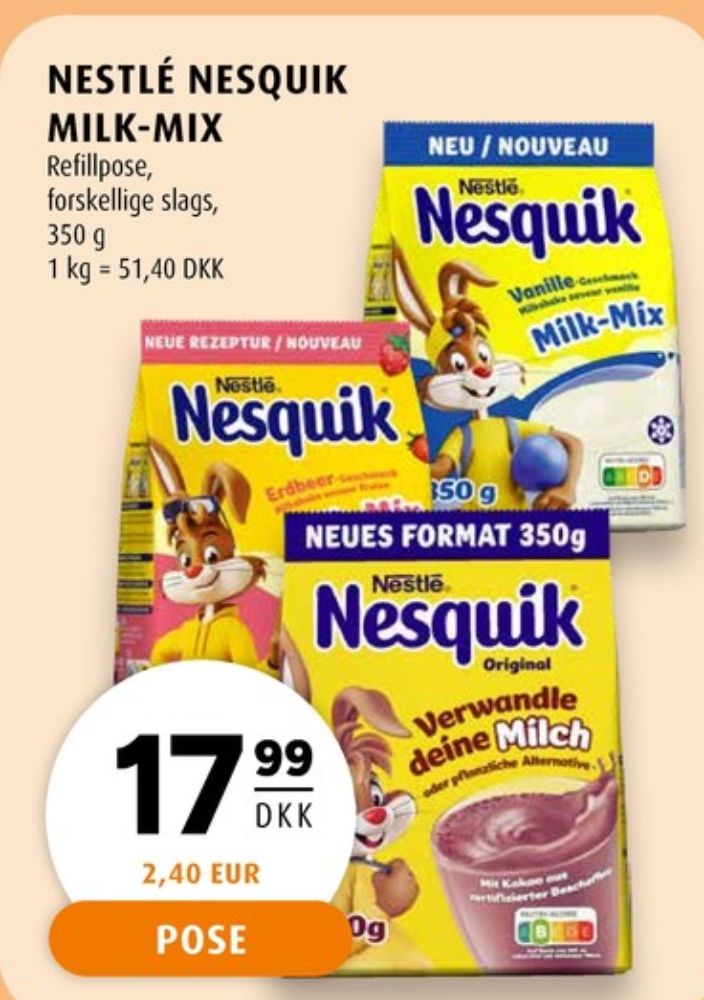 Nestlé Nesquik, Kakaodrikspulver