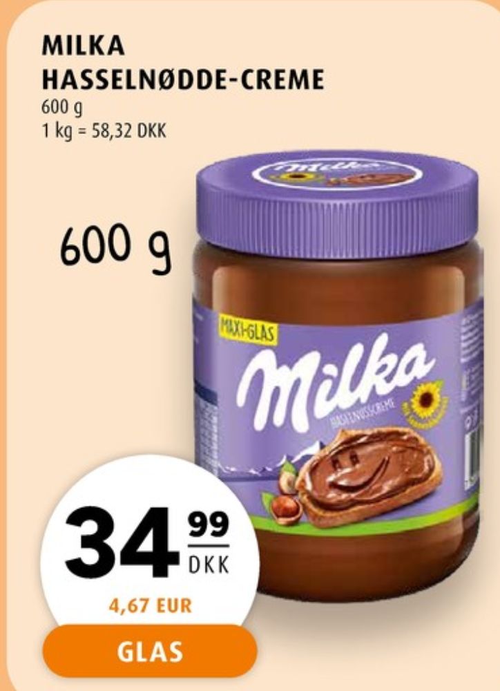 Milka, Smørepålæg