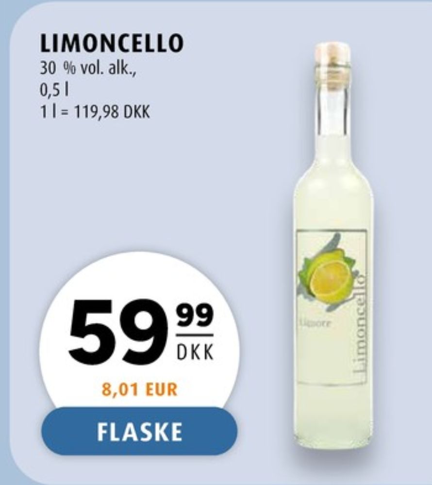 Limoncello, Likør