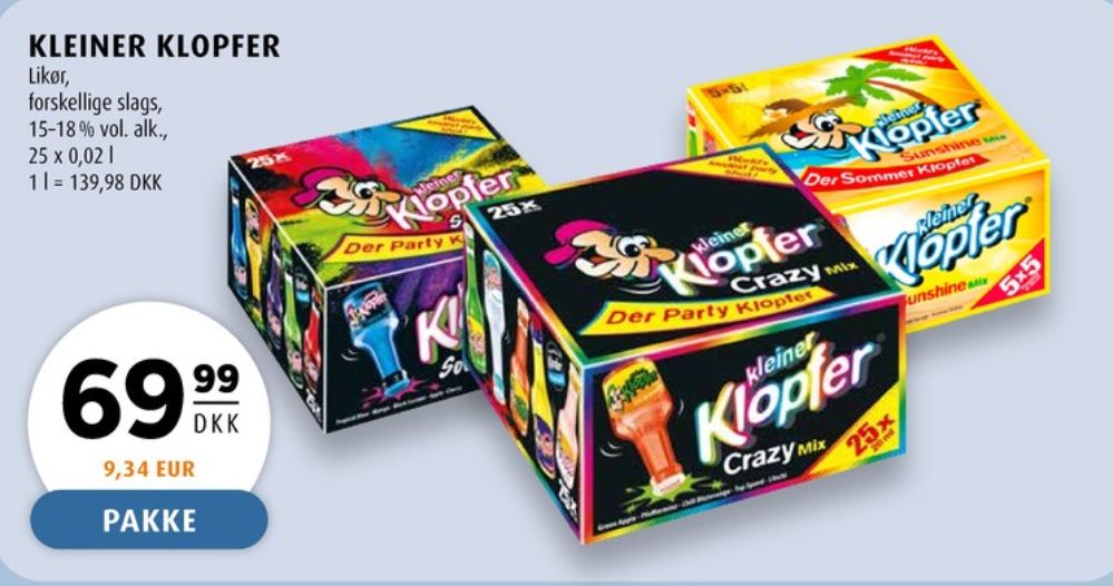 Kleiner Klopfer Crazy Mix, Shots