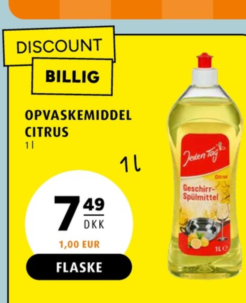 Jeden Tag, Opvaskemiddel