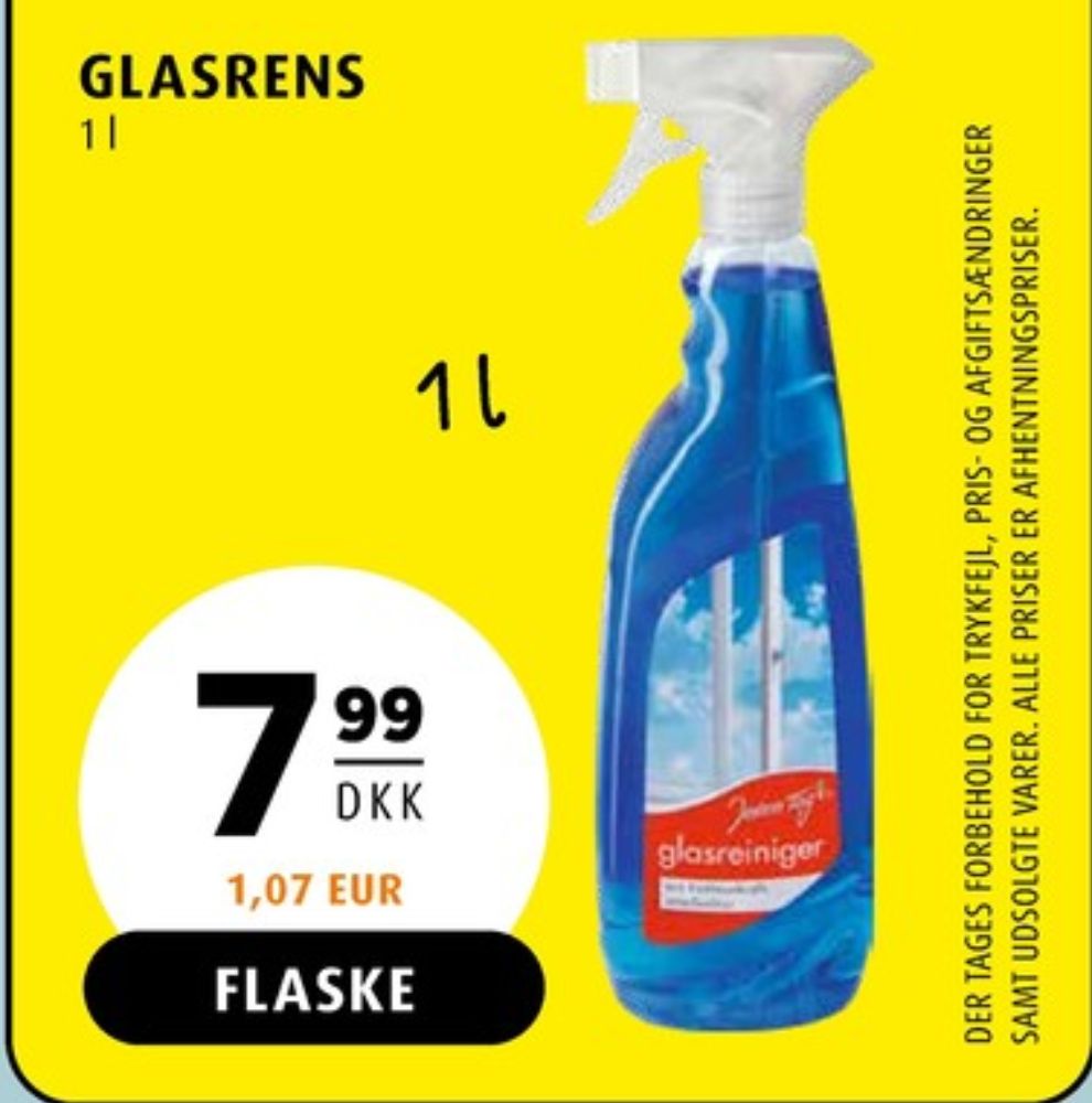 Jeden Tag, Rengøring - glas