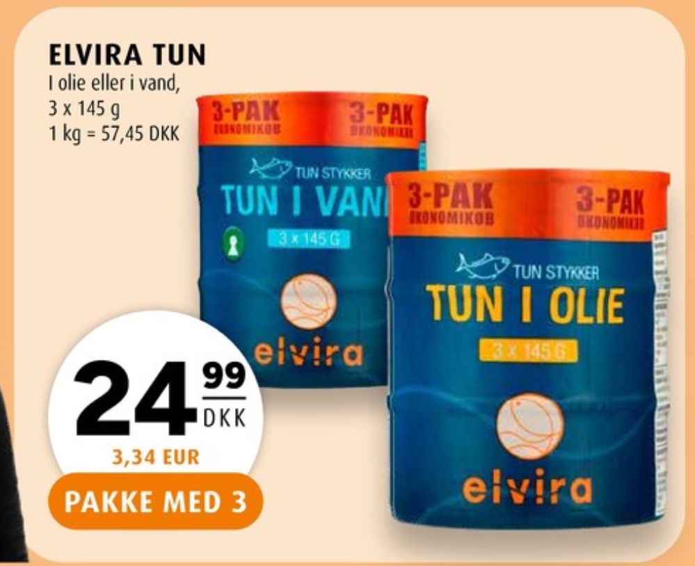 Elvira, Tun i olie