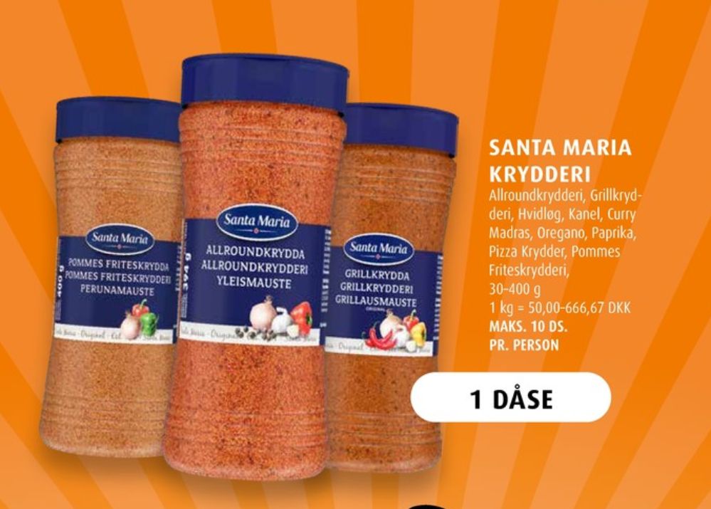 Santa Maria, Grillkrydderi