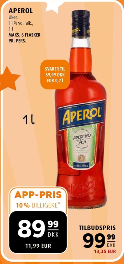Aperol, Aperitif