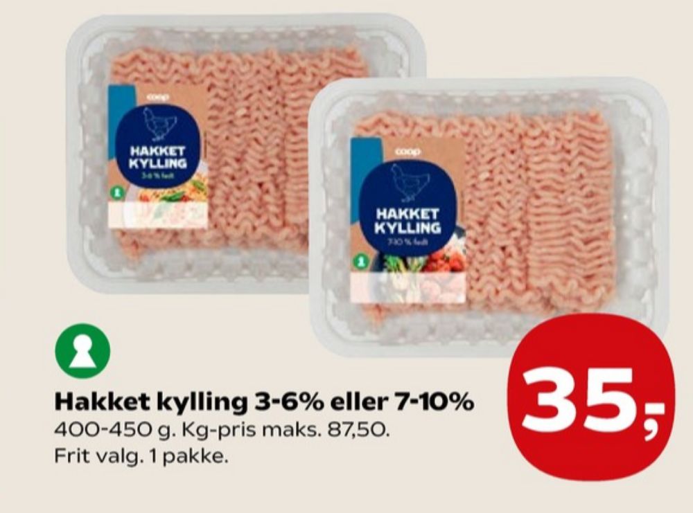 Coop, Hakket kylling 7-10%