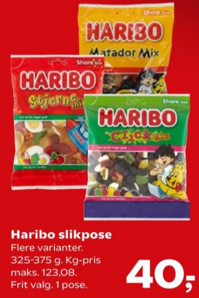 Haribo Stjernemix, Slikposer