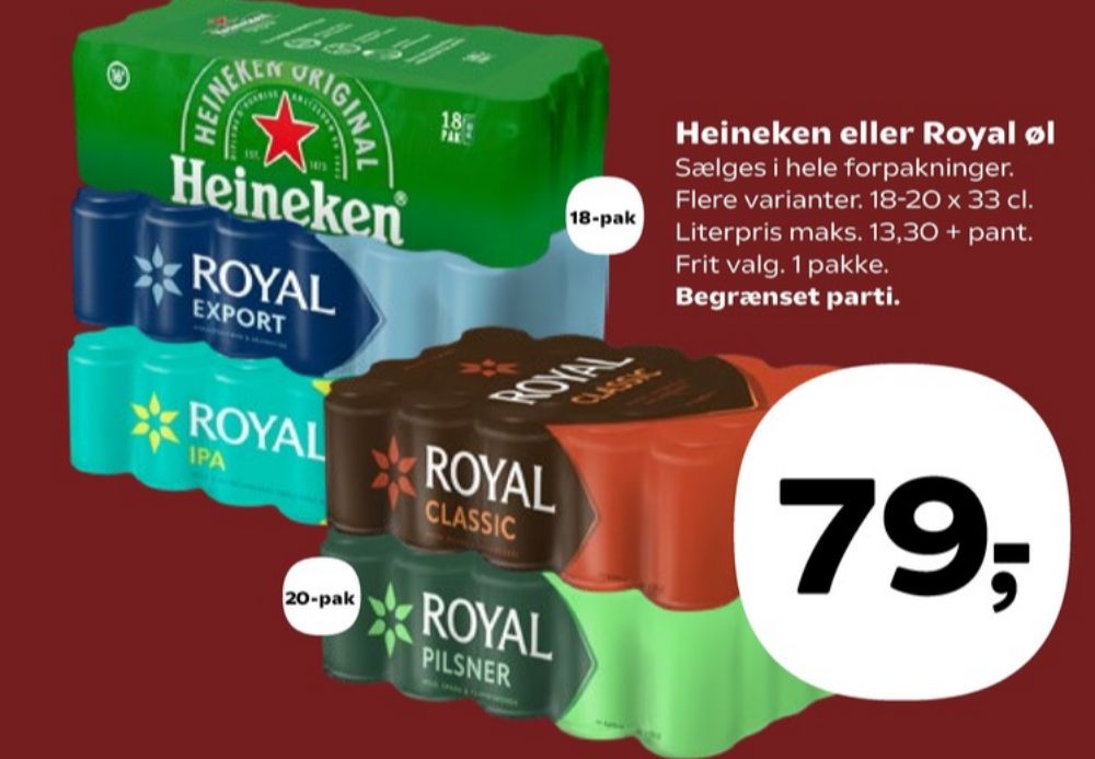 Royal Classic, Øl 20 pk.