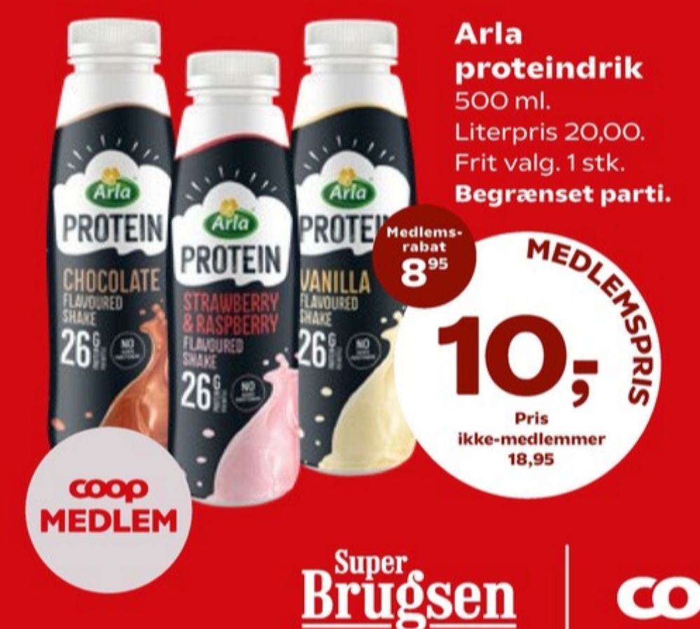 Arla Protein, Proteindrik Strawberry & Raspberry