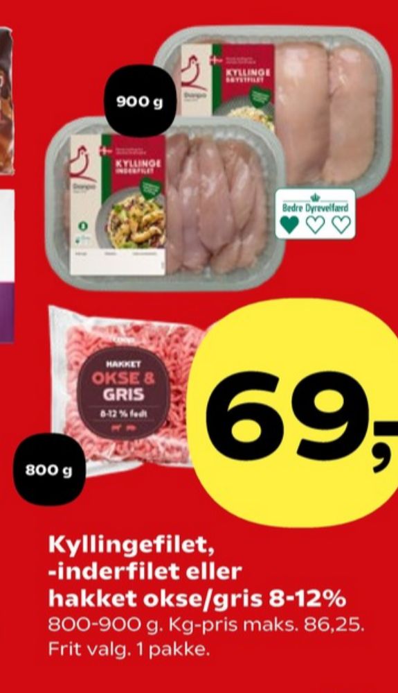 Coop, Hakket Okse & Grisekød 8-12%