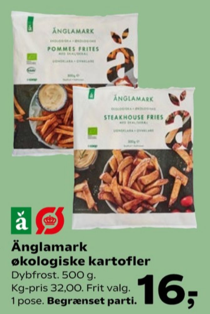 Änglamark, Pommes frites med skræl