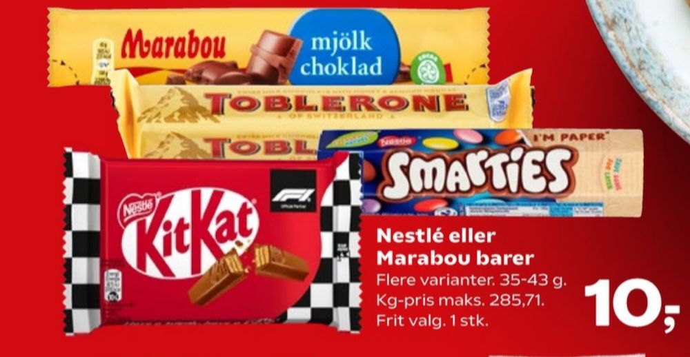 Toblerone, Chokolade