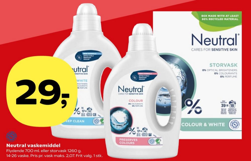 Neutral, Vaskemiddel-flydende