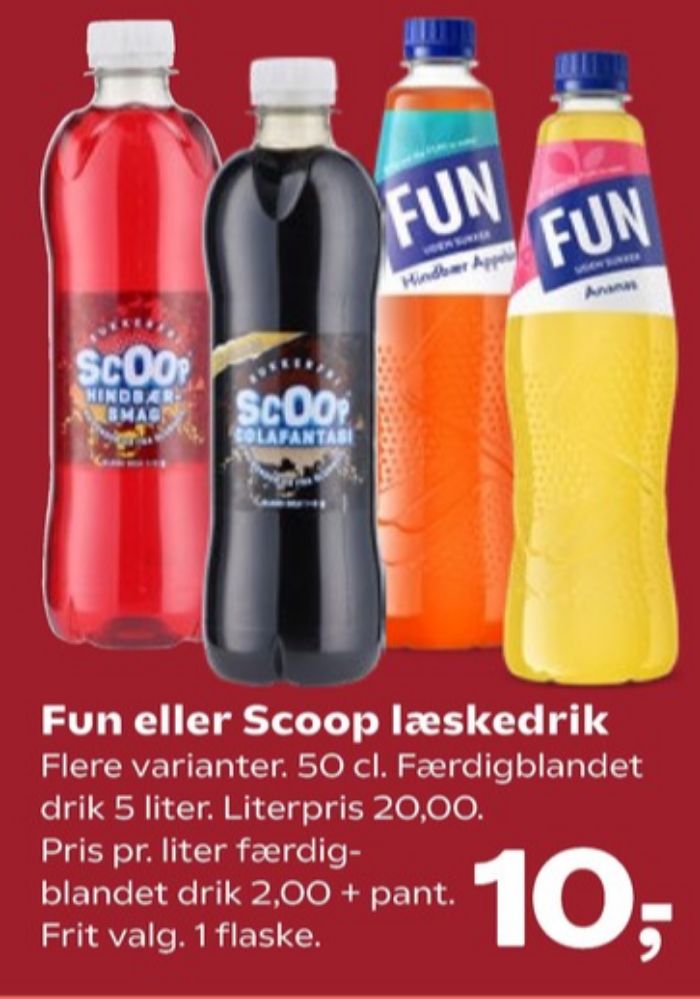 Fun Light, Hindbær & Orange Læskedrik