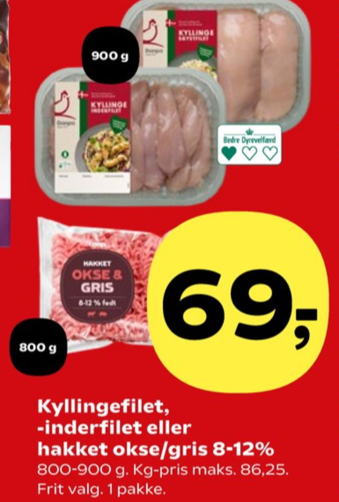 Coop, Hakket Okse & Grisekød 8-12%