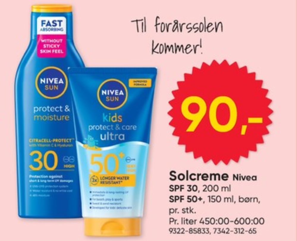 Nivea, Solcreme