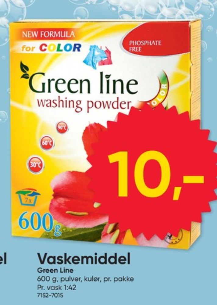 Green Line, Vaskepulver