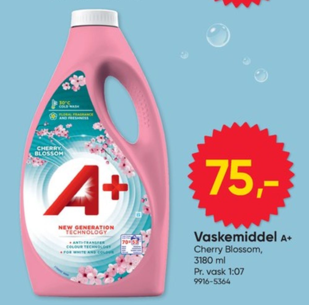 A+, Vaskemiddel-flydende