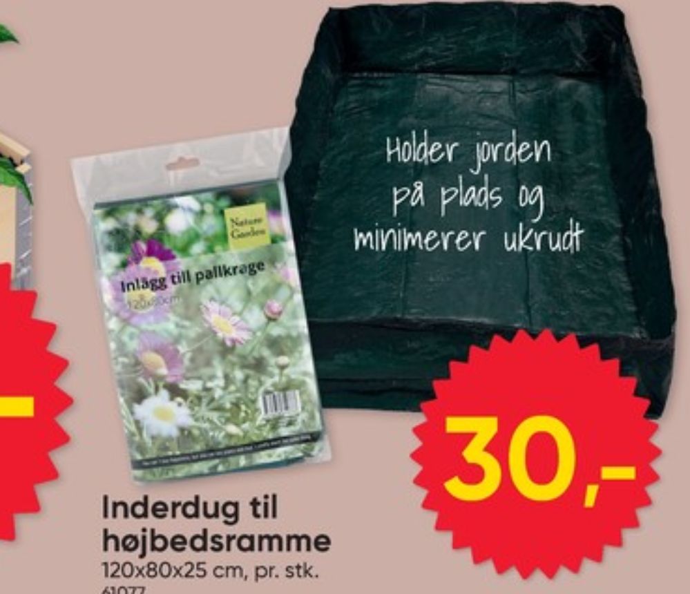 Inderdug til palleramme