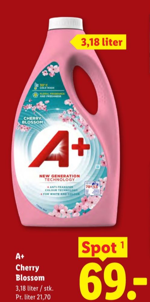 A+, Vaskemiddel-flydende
