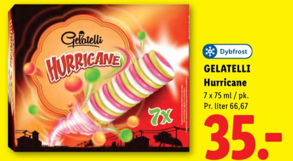 Gelatelli, Hurricane ispinde