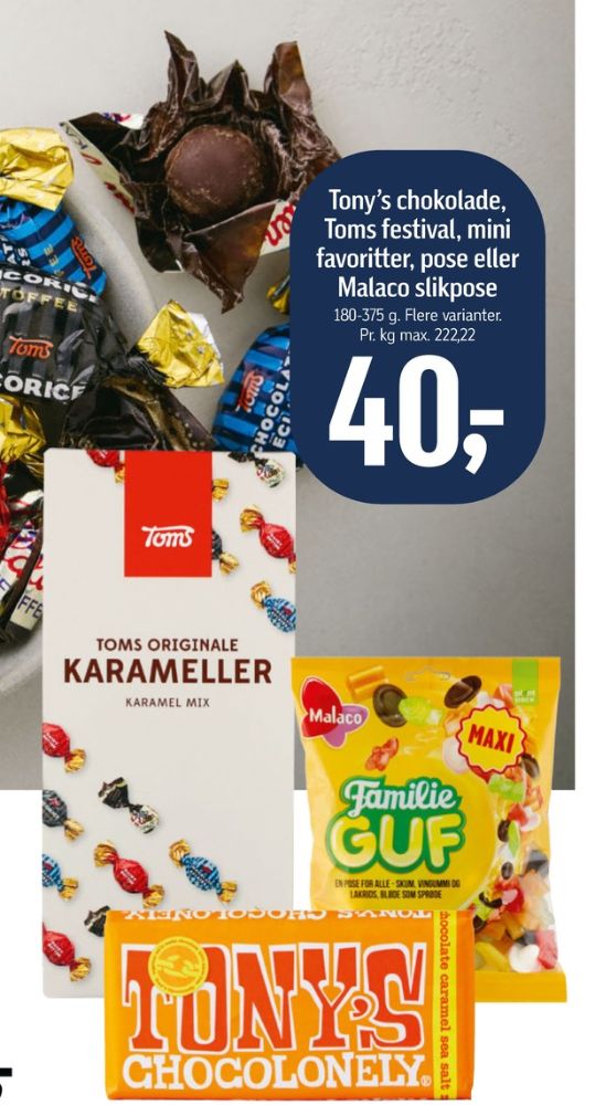 Toms Festival, Dessertchokolade