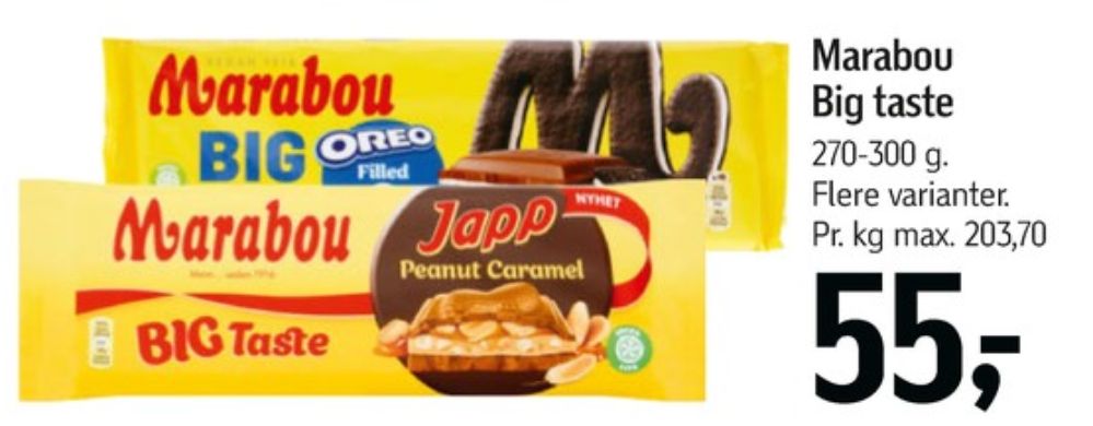 Marabou Oreo, Chokoladeplade 